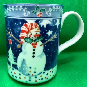 4 Matching Christmas Epoch Noritake Mugs - Snowman